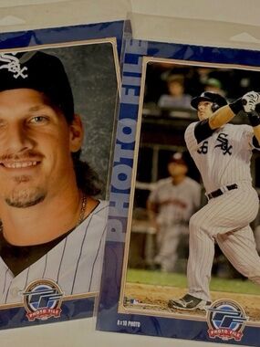MLB White Sox Photo File Licensed 8x10 Jeff Samardzija Josh Phegley Set of 2 NEW